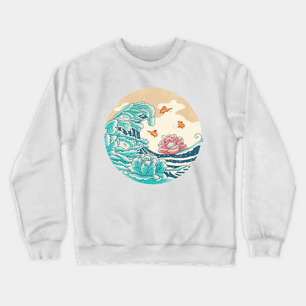 Floral Wave Crewneck Sweatshirt by Vincent Trinidad Art